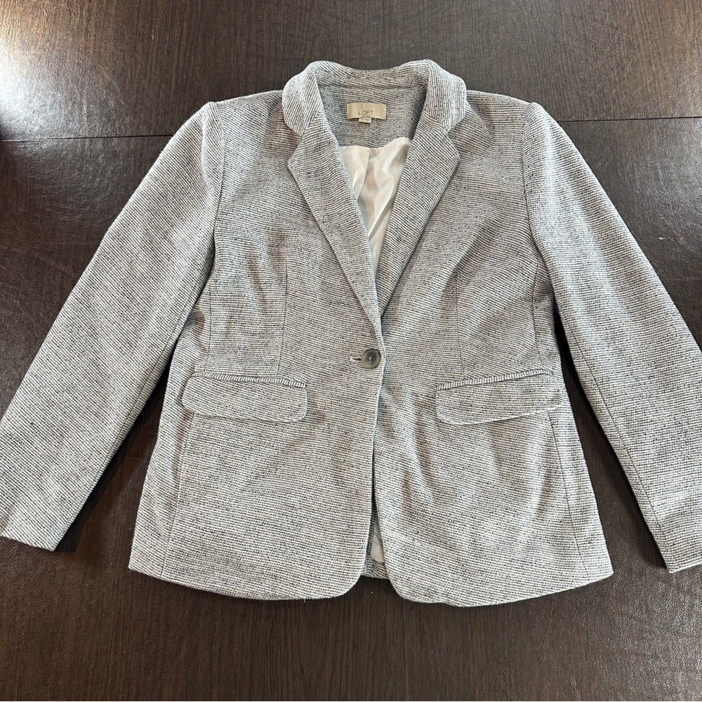 Loft Women's Gray Blazer Jacket. Sz 6P